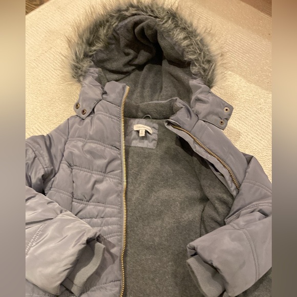 Girl's Faux Fur-Trim Hooded Long Puffer Coat - Picture 6 of 9